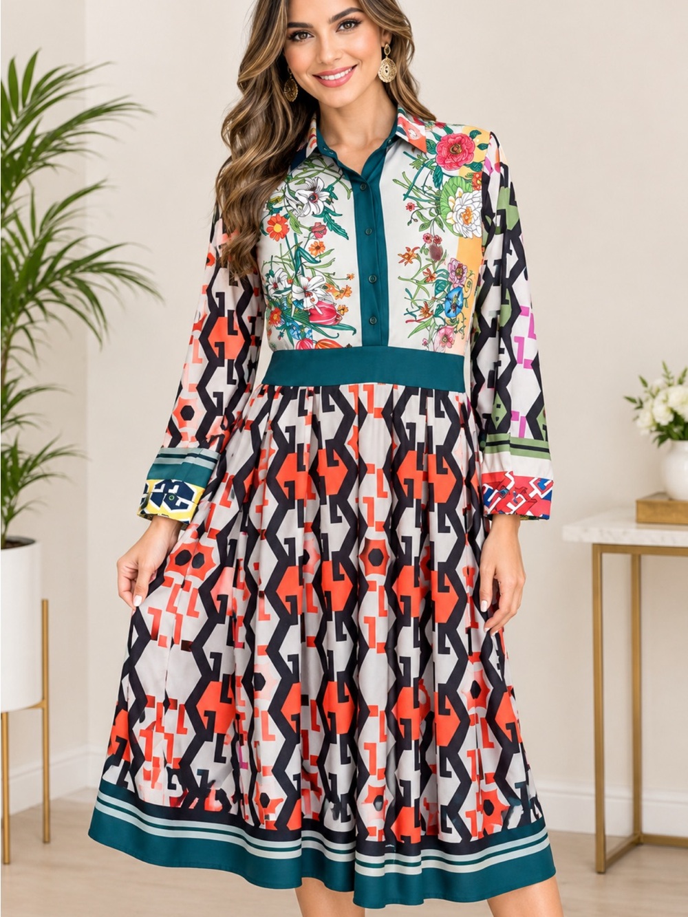 LAI MING FIVE CATS SIZE 10 FLORAL.